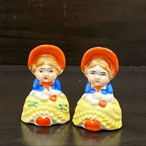 Vintage Dutch Girls Japan Porcelain Salt & Pepper Shaker Set